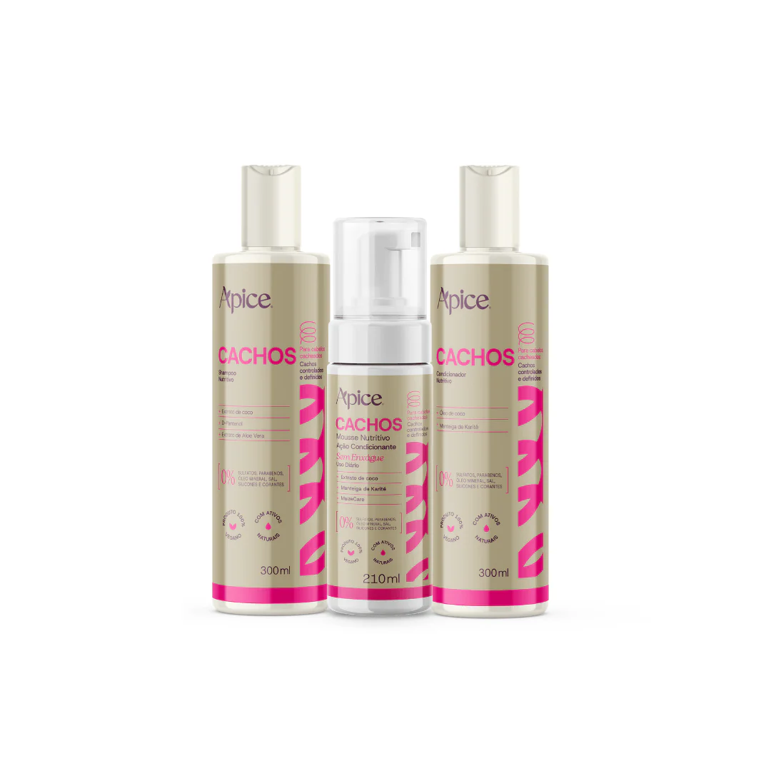 Kit Cachos Essence - Shampoo, Condicionador e Mousse (3 ITENS)