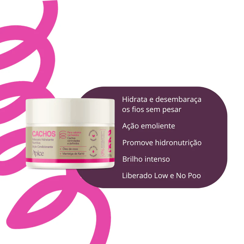 Kit Cachos Essence - Shampoo, Condicionador, Refil Ativador e Máscara (4 ITENS) - Image 6