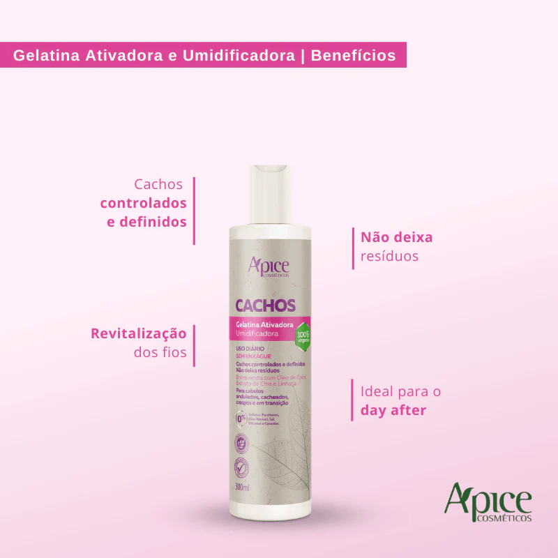 Kit Cachos - Shampoo, Condicionador, Gelatina, Máscara e Ativador (5 ITENS) - Image 4