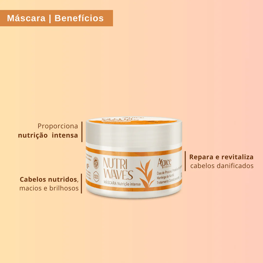 Kit Onduladas Nutri Waves - Shampoo, Condicionador, Máscara e Creme de Pentear (4 ITENS) - Image 9