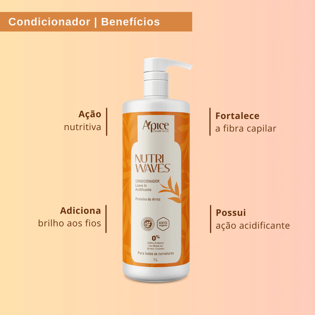 Kitão Onduladas Nutri Waves Completo - Shampoo, Condicionador, Creme de Pentear, Gelatina e Máscara (9 itens) - Image 2